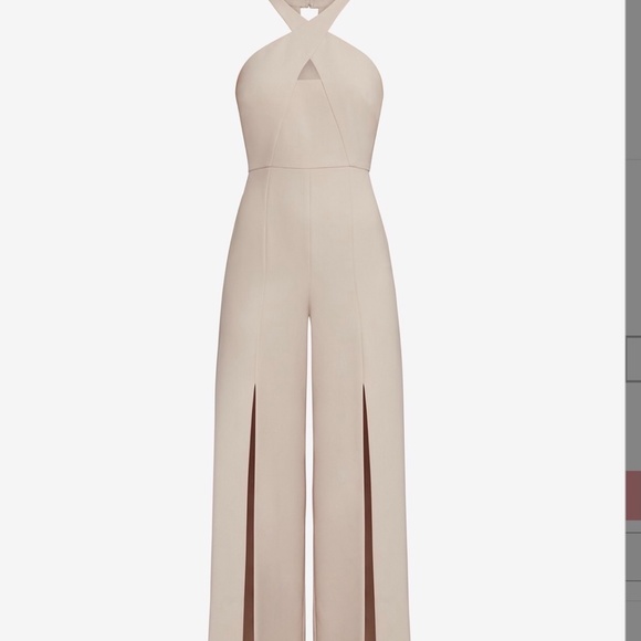 BCBGMAXAZRIA Stretch-Crepe Halter Jumpsuit - Picture 1 of 2